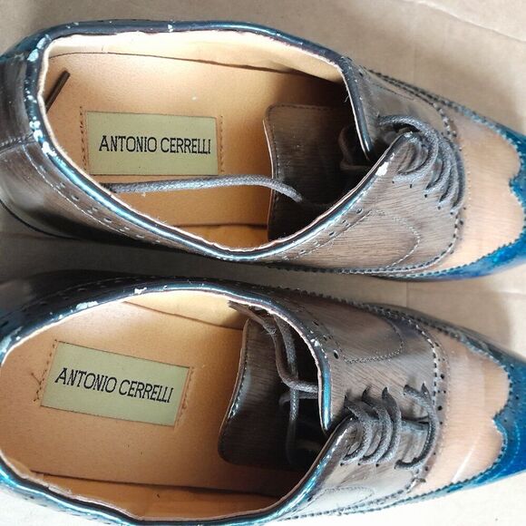 Antonio Cerrelli Elite Men’s Dress Shoes Brown 3-Tone Leather Wingtip Size 11 main image 4